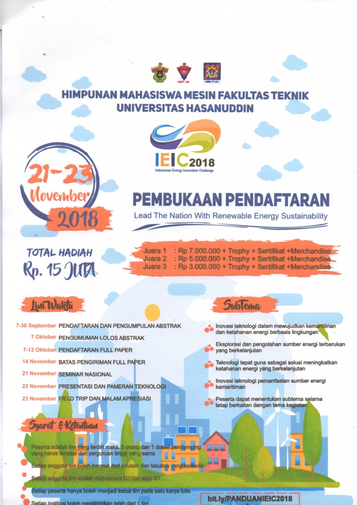 Lomba IEIC (Indonesian Energy Innovation Challenge) 2018